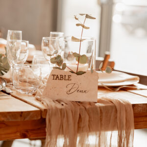 Numéro de table - Menu