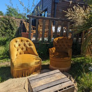 Fauteuil à frange Jade