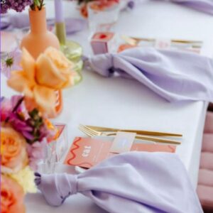 Serviette lilas - Lilou