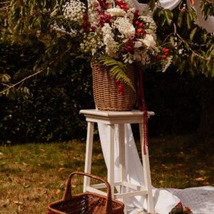 Panier osier Fraise